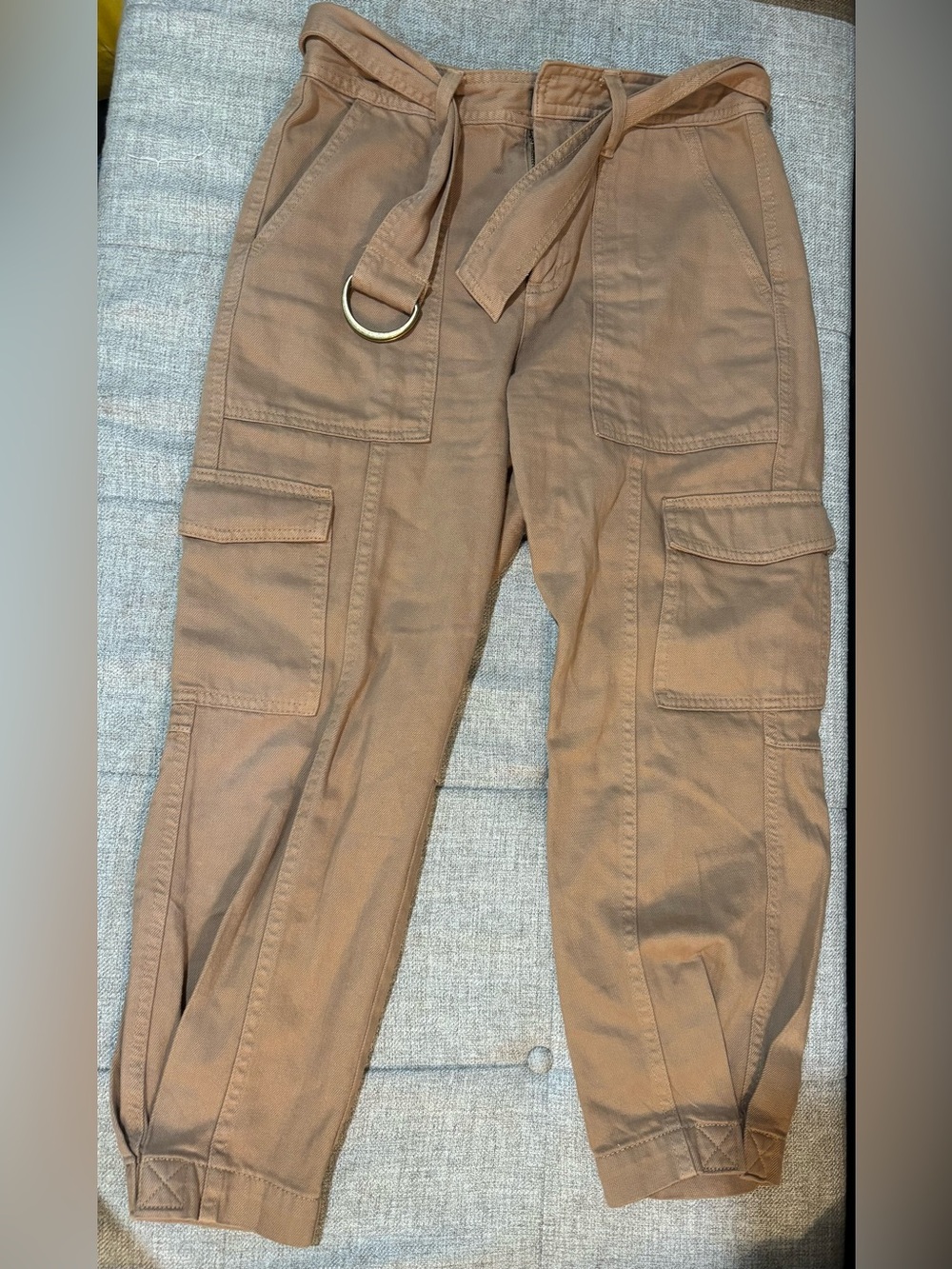 Banana Republic Factory Utility Cargo Pant 0 Petite Iced Latte